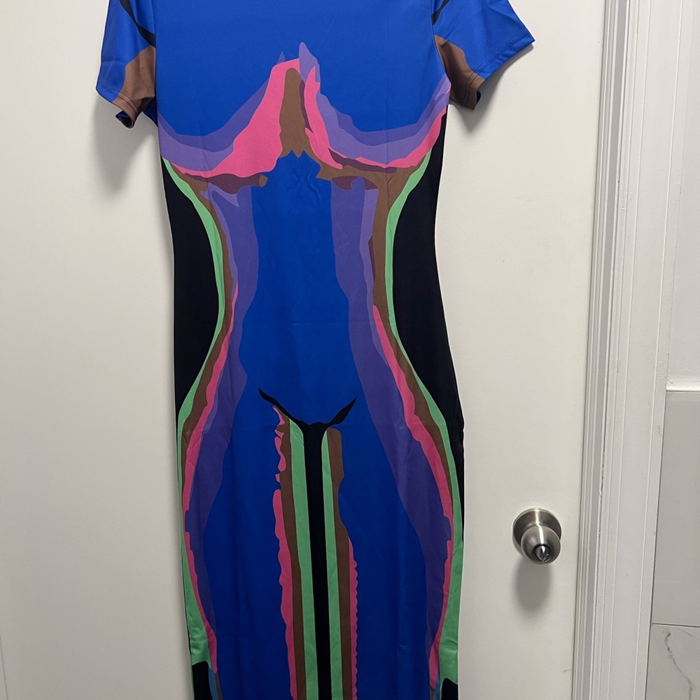 Colorful Abstract Bodycon Dress